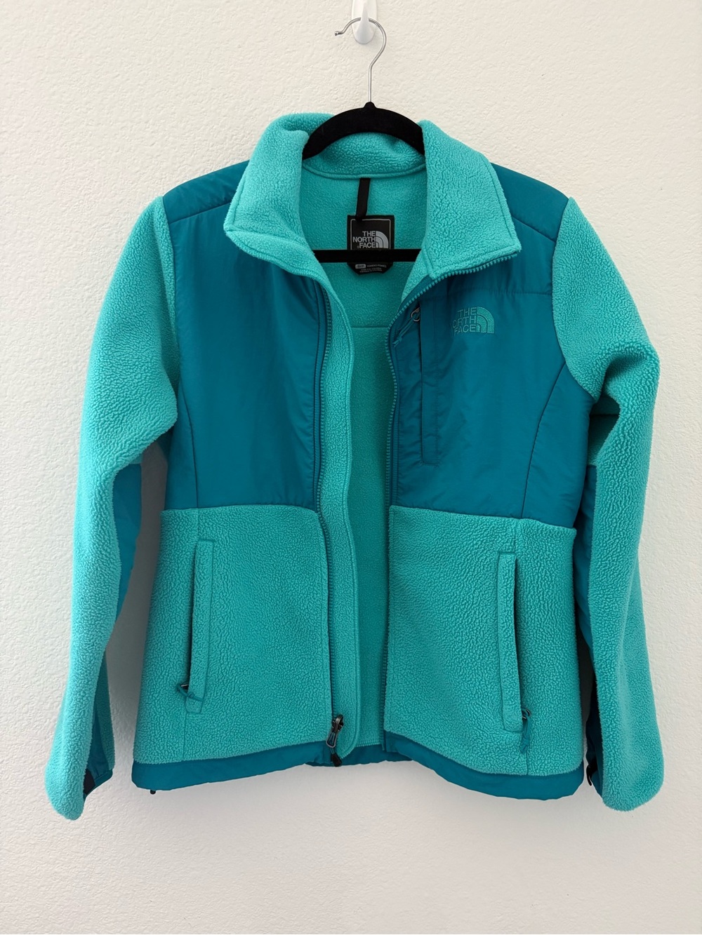 The North Face Womens Teal Two-Tone Fleece Jacket